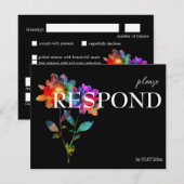 🌈 LGBTQ Budget with menu  Petals & Pride  出欠カード (正面/裏面)