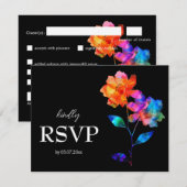 🌈 LGBTQ Budget with menu  Petals & Pride  出欠カード (正面/裏面)