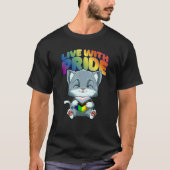 LGBTQ Cat Progressiv Pride  Transgender Genderquee Tシャツ (正面)