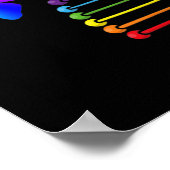 LGBTQ DNA Rainbow Flag Butterfly Gay Pride Month L ポスター (角)