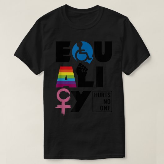 LGBTQ Equality Hurts No One  Tシャツ (デザイン正面)