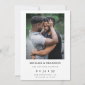 LGBTQ Eucalyptus金ゴールド写真Save The Date セーブザデート (裏面)