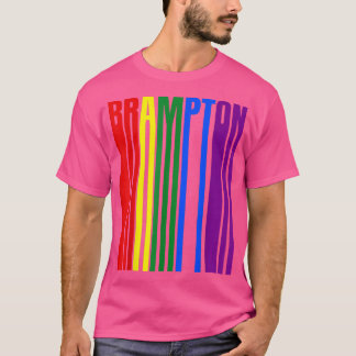 LGBTQ Flag Corols Brampton Canada - Canadian Pride Tシャツ
