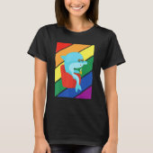 Lgbtq Flag Gay Pride Month Rainbow Dolphin Lgbt Gl Tシャツ (正面)