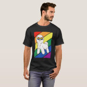 LGBTQ Flag Gay Pride Month Rainbow Poodle Dog LGBT Tシャツ (正面フル)