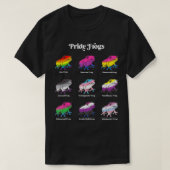 LGBTQ Flag Kawaii Pride Frogs Gay Trans Non Binary Tシャツ (デザイン正面)