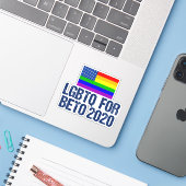 LGBTQ for Beto 2020 シール (ノートパソコンとiPhone)
