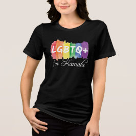 LGBTQ for Kamala Rainbowゲイプライドウィメンズ トライブレンドＴシャツ