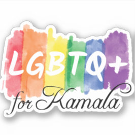 LGBTQ for Kamala Rainbowゲイプライドノートパソコン シール