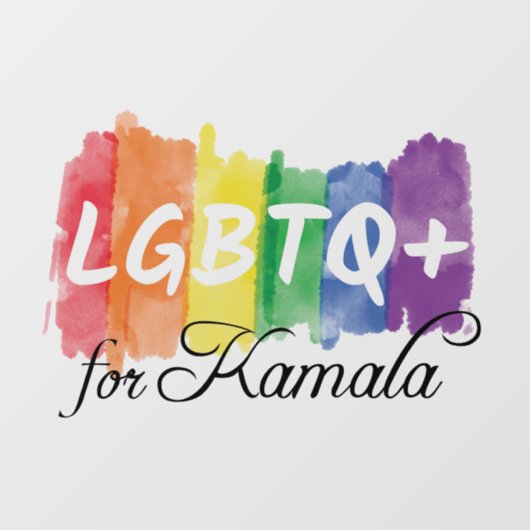 LGBTQ for Kamala Rainbowゲイプライド ウィンドウサイン (シート)