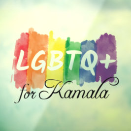 LGBTQ for Kamala Rainbowゲイプライド ウィンドウサイン