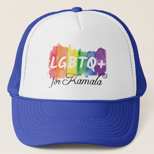LGBTQ for Kamala Rainbowゲイプライド キャップ (正面)