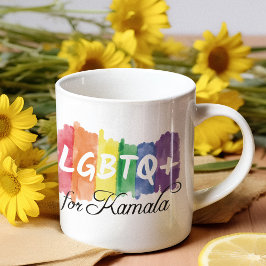 LGBTQ for Kamala Rainbowゲイプライド コーヒーマグカップ