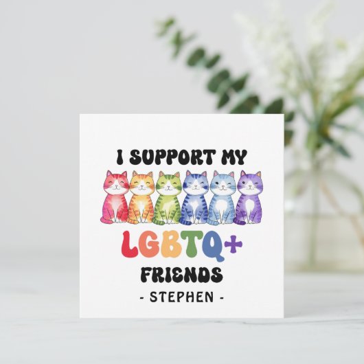 LGBTQ Friendsをサポート – Rainbow Catプライド (スタンド正面)