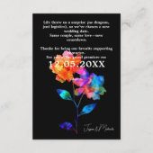 LGBTQ  FUNNY Wedding date CHANGE Petals & Pride  エンクロージャーカード (裏面)