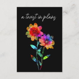 LGBTQ  FUNNY Wedding date CHANGE Petals & Pride  エンクロージャーカード