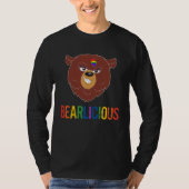 LGBTQ Gay Pride Month Parade Festival Bearlicious Tシャツ (正面)