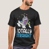LGBTQ Gay Pride  Totally Straight Unicorn  4 Tシャツ (正面)