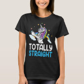 LGBTQ Gay Pride  Totally Straight Unicorn  4 Tシャツ (正面)