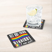LGBTQ Get One thing Straight紙・コースター スクエアペーパーコースター (インサイチュ)