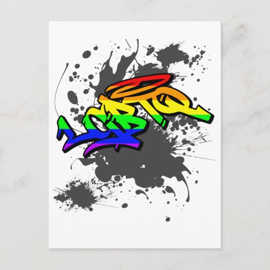 LGBTQ Graffiti | LGBTQ+ Pride Postkarte ポストカード (正面)