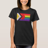 LGBTQ+ Grunge Flag Inclusive Progressive Pride Fla Tシャツ (正面)
