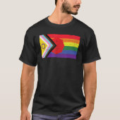 LGBTQ+ Grunge Flag Inclusive Progressive Pride Fla Tシャツ (正面)