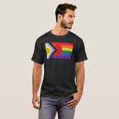 LGBTQ+ Grunge Flag Inclusive Progressive Pride Fla Tシャツ (正面フル)