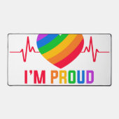LGBTQ_Iはデジタ誇りを持ったルアート デスクマット (正面)