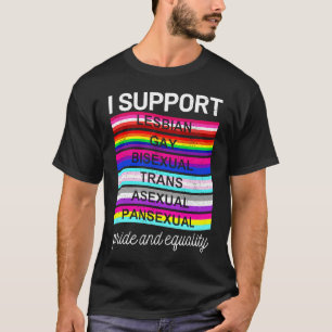 LGBTQ Iはパンセクシャル無性トランスバイセクシャルgをサポート Tシャツ