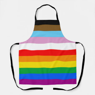 LGBTQ+ INCLUSIVEプライドフラグ エプロン
