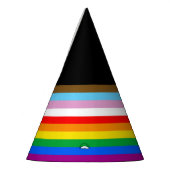 LGBTQ+ INCLUSIVEプライドフラグ パーティーハット (左)