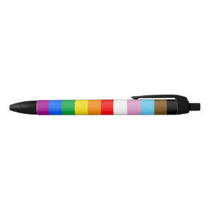 LGBTQ+ INCLUSIVEプライドフラグ 黒ボールペン