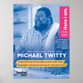 LGBTQ Jewish Heroes Poster - Michael Twitty ポスター