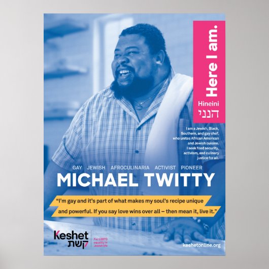 LGBTQ Jewish Heroes Poster - Michael Twitty ポスター (正面)