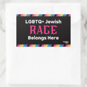 LGBTQ+ Jewish Rage Belongs Here 長方形シール (バッグ)