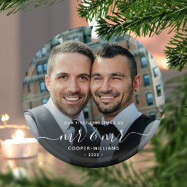 LGBTQ Keepsake氏とLGBTQ Keepsake氏の初めてのクリスマス ガラスオーナメント
