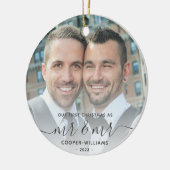 LGBTQ Keepsake氏とLGBTQ Keepsake氏の初めてのクリスマス セラミックオーナメント (左)