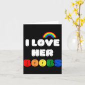 Lgbtq+ Lesbian Matching Couples Compliment I Love  カード (黄色い花)