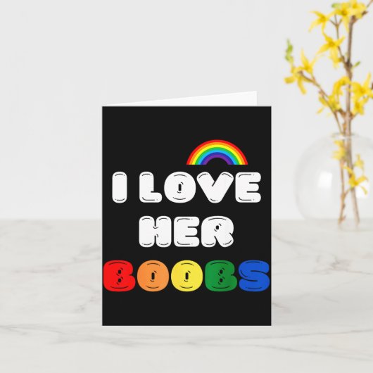 Lgbtq+ Lesbian Matching Couples Compliment I Love  カード (黄色い花)