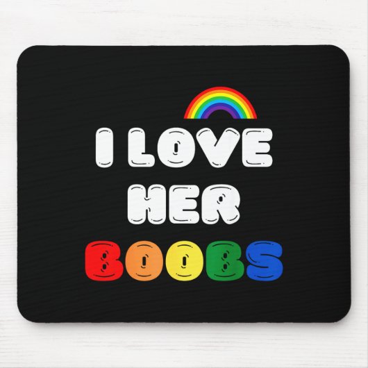 Lgbtq+ Lesbian Matching Couples Compliment I Love  マウスパッド (正面)