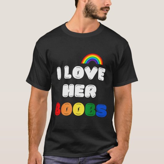 Lgbtq+ Lesbian Matching Couples Compliment I Love Tシャツ (正面)