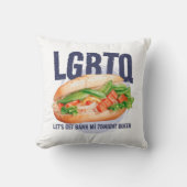 LGBTQ LET'S GET BANH MI TONIGHT QUEEN クッション (正面)