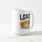 LGBTQ LET'S GET BANH MI TONIGHT QUEEN コーヒーマグカップ (正面右)