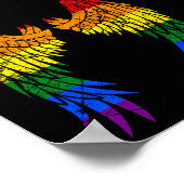 LGBTQ LGBTエンジェルウィングスカラフルレインボーゲイ ポスター (角)