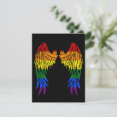 LGBTQ LGBTエンジェルウィングスカラフルレインボーゲイ 招待状 (スタンド正面)