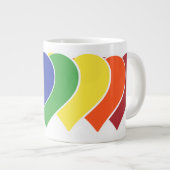 LGBTQ+ LGBTQゲイプライド平等トランスジェンダー ジャンボコーヒーマグカップ (正面右)