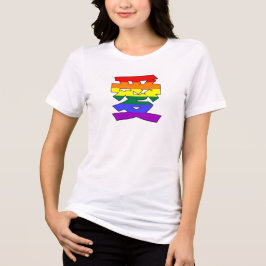 LGBTQ LOVE in Kanji and 中国の Love is Loveプライド トライブレンドＴシャツ