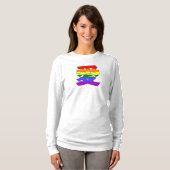 LGBTQ LOVE in Kanji and 中国の Love is Loveプライド Tシャツ (正面フル)