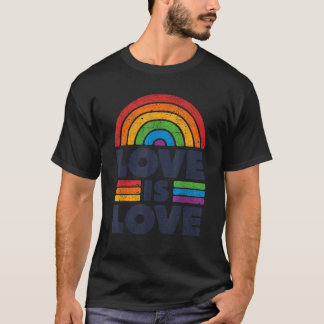 LGBTQ Love Is LoveゲイプライドLGBT Ally Rainbow Fla Tシャツ